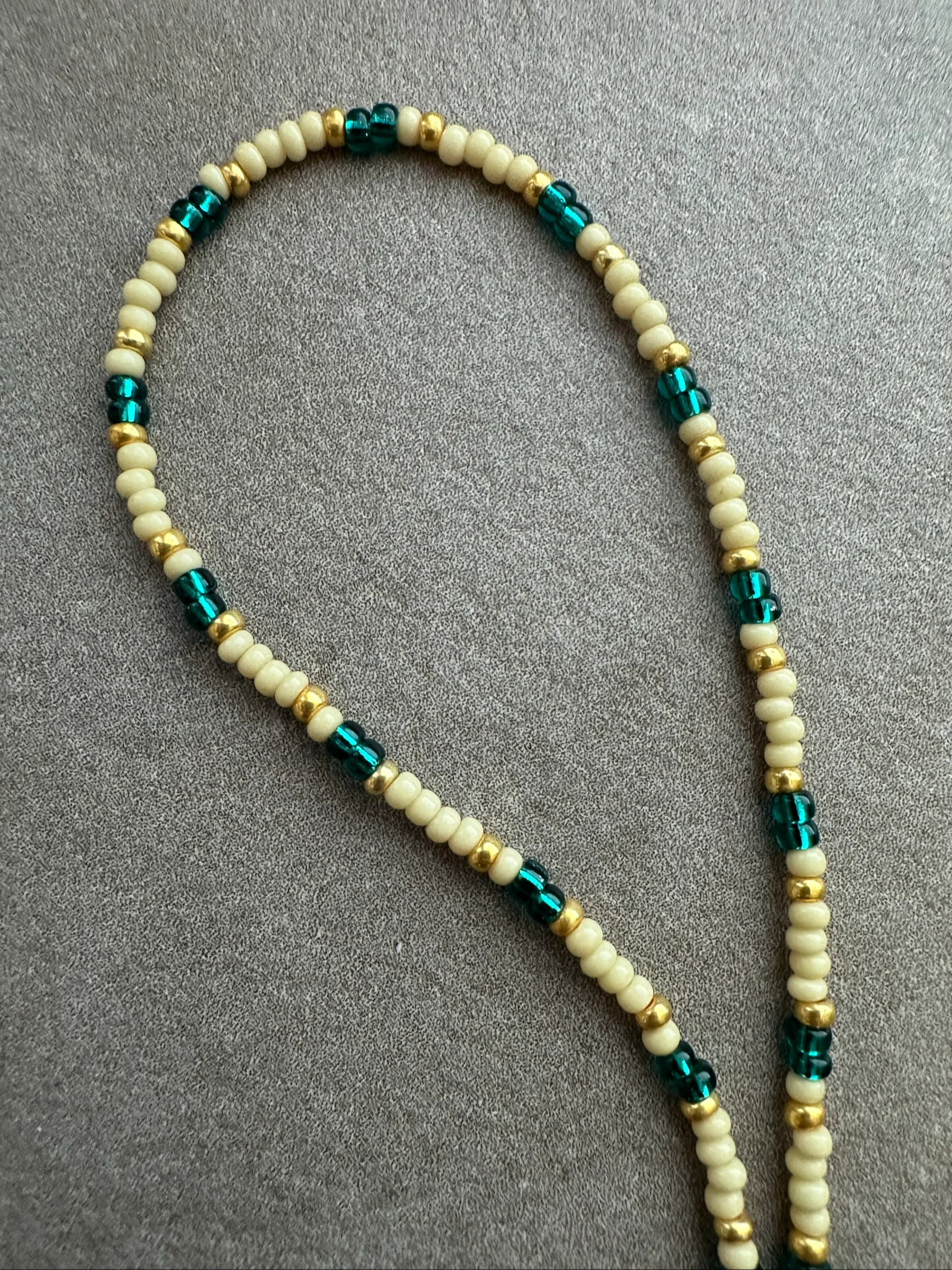 Eyeglass strap cream and turquoise – photo 3